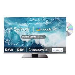 SYLVOX 12 Volt TV 22 Smart Television with DVD Player Built in 1080P Google OS ATSC NTSC WiFi