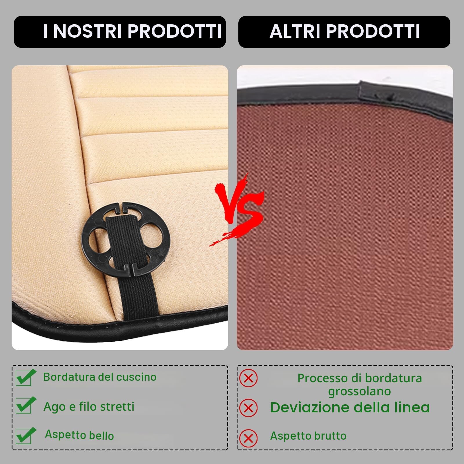 Cuscino per sedile auto anteriori, cuscino per sedile auto in memory foam, cuscino ortopedico per sedile auto, proteggi sedile auto, cuscino ortopedico per sedile auto, sedia da ufficio e tutte le