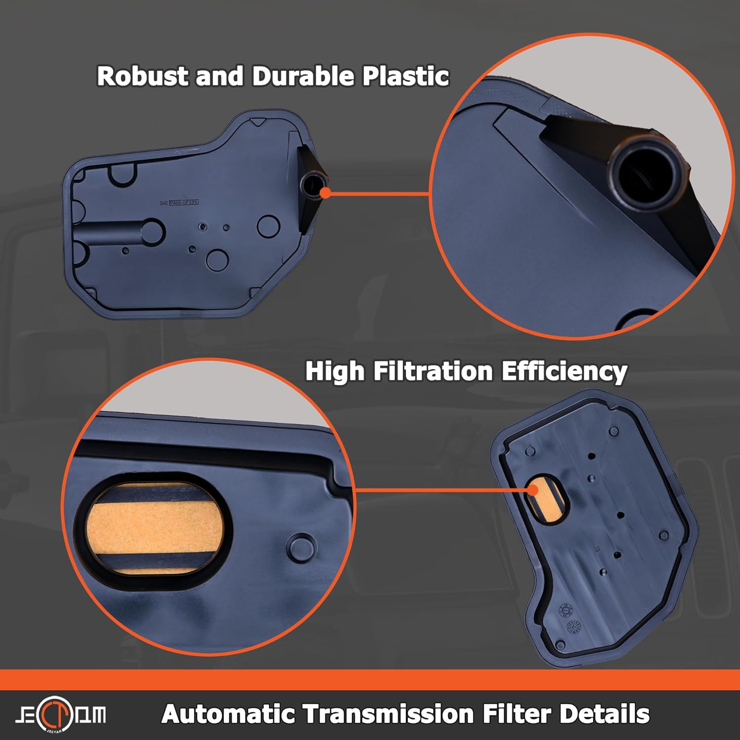 Transmission Filter And Gasket Kit 24208576 Compatible with Cadillac Escalate Astro Avalanche C1500 Express K1500 K2500 Silverado Suburban 4L60E Transmission Filter