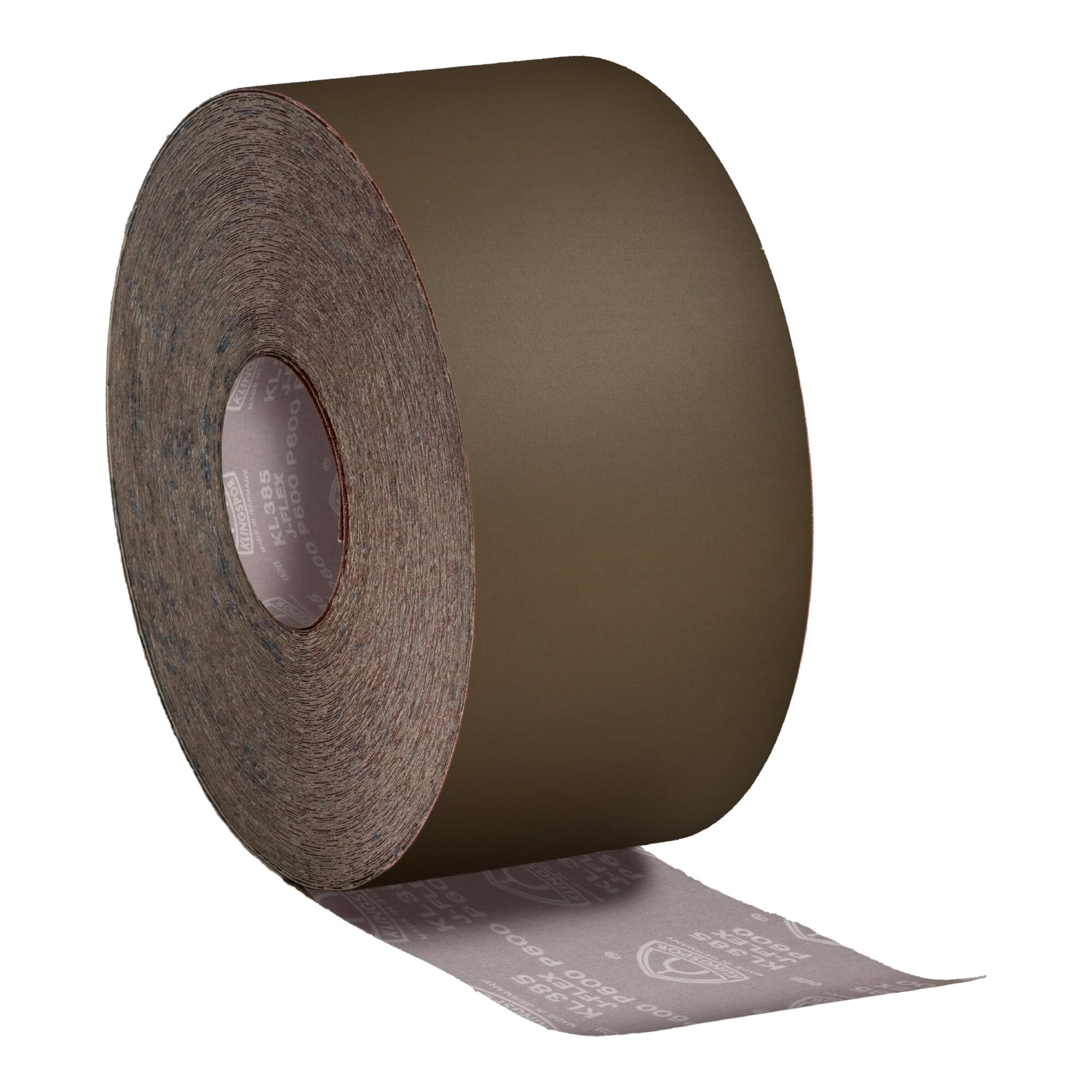 Klingspor 228363 - KL 385 JF Schleifrollen mit Gewebeunterlage, braun, 115X50000, Verpackungseinheit 1 - Korn 80