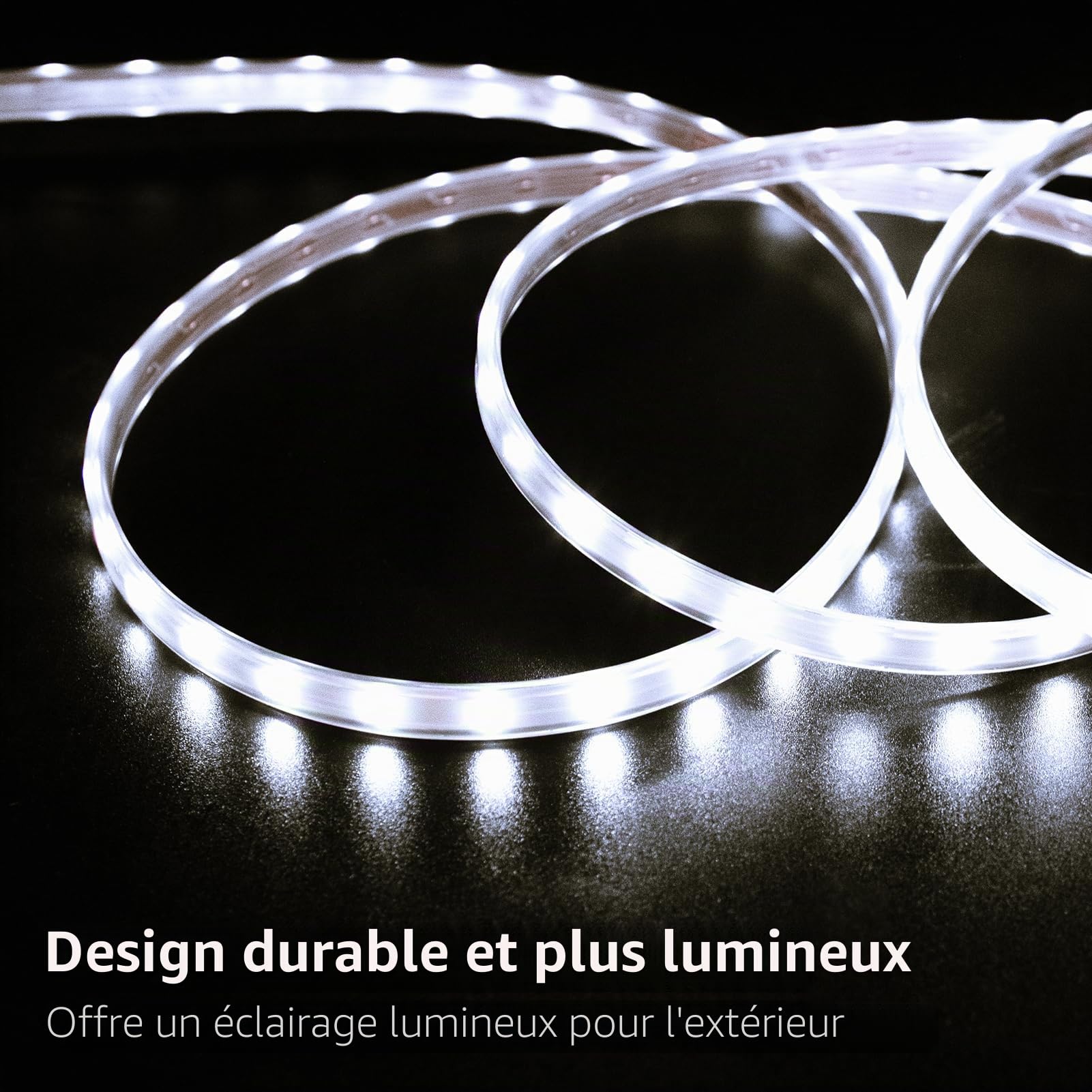 echosari Bande lumineuse solaire à DEL pour extérieur, 10 m, 640 DEL avec télécommande et 8 modes, lumières solaires de jardin étanches pour clôture, porche, tonnelle, cour, arbres, décoration