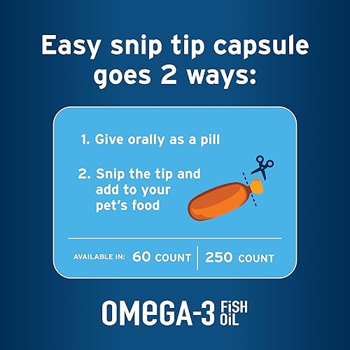 Miniatura 5 de Pet Protect Suplemento Omega-3 para perros ML - Mezcla patentada de forma libre, apoya una respuesta inflamatoria normal, cápsulas de punta de corte
