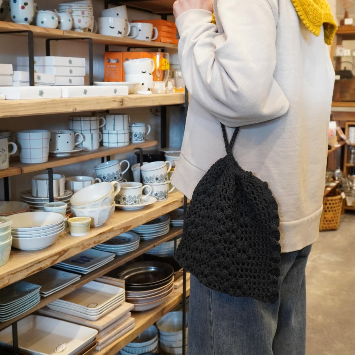 専用✳︎ハンドメイド✳︎テラゾー柄　丸型巾着　モカ　ベージュ Amazon | コトノハ メッシュ模様巾着 編み図付き ダルマ 25S-0402