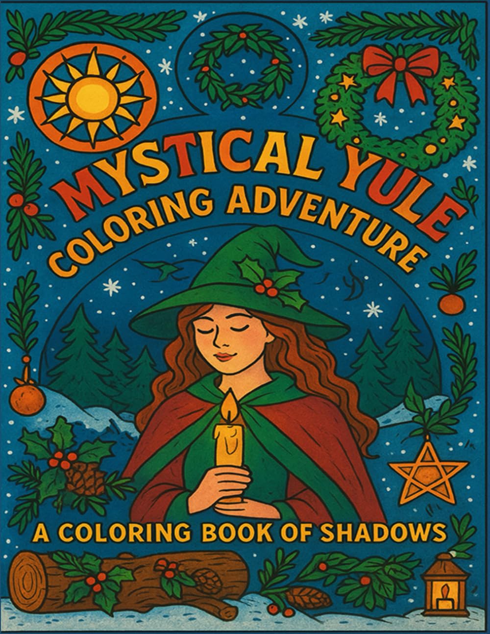 Mystical Yule Coloring Adventure: A Coloring Book of Shadows: A Magical Journey Through Winter Solstice Enchantment