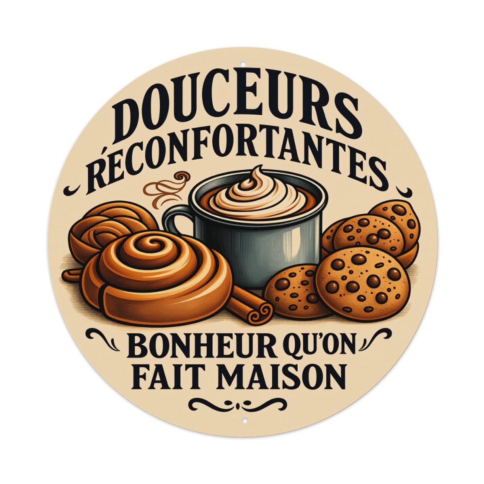 Comforting Sweets Homemade Happiness Metal Tin Sign Vintage Garden Bedroom Cafe Bar Man Cave Home Wall Decor Metal Poster 8x8 inches