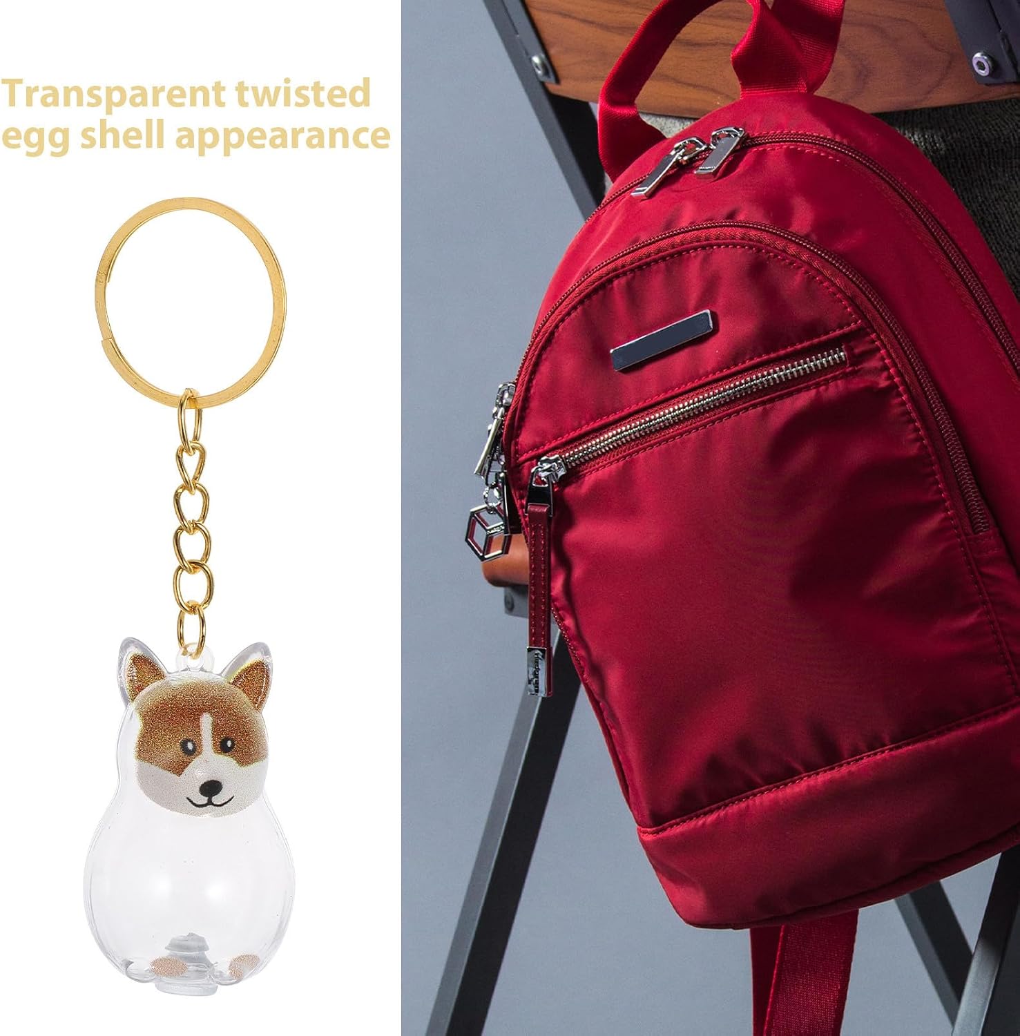 4pcs Dog Hair Keepsake Box Keychain with ABS Storage Charm image 3