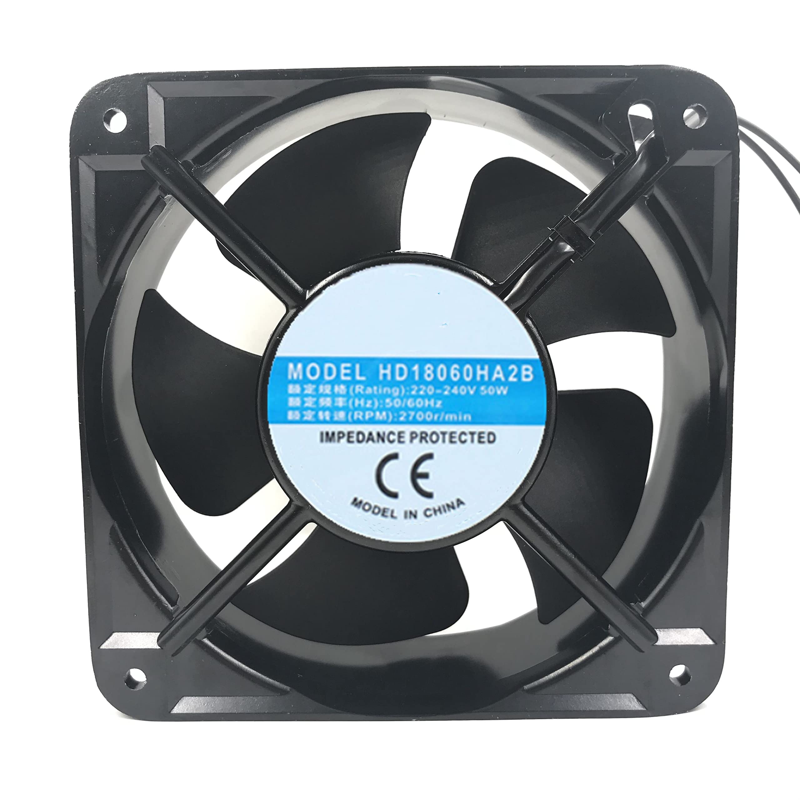 Ventilateur de refroidissement 220V 50W extracteur d'air industriel 180 x 180 x 60 mm