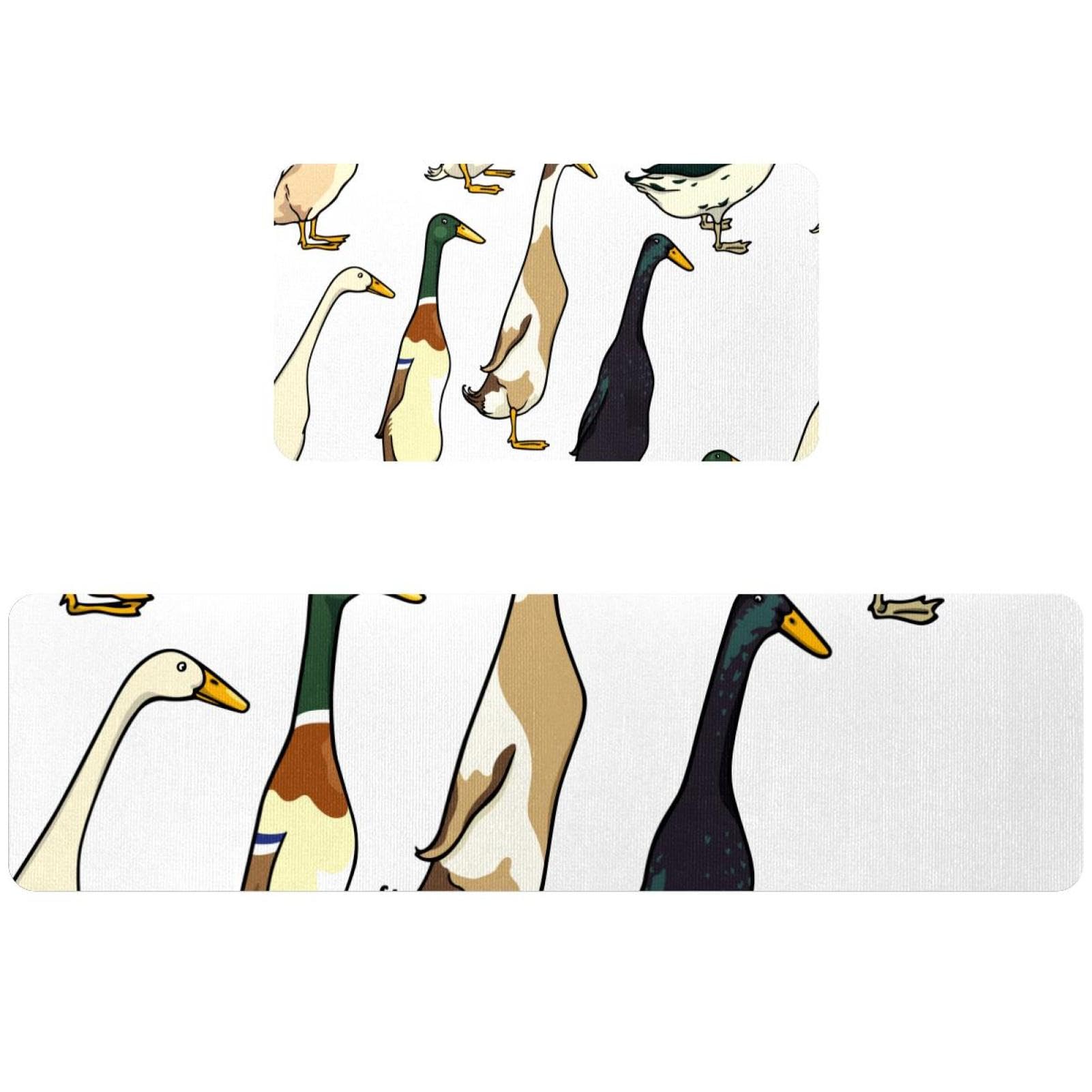 Alfombras de cocina antideslizantes de patos indios lavables juego de dos piezas