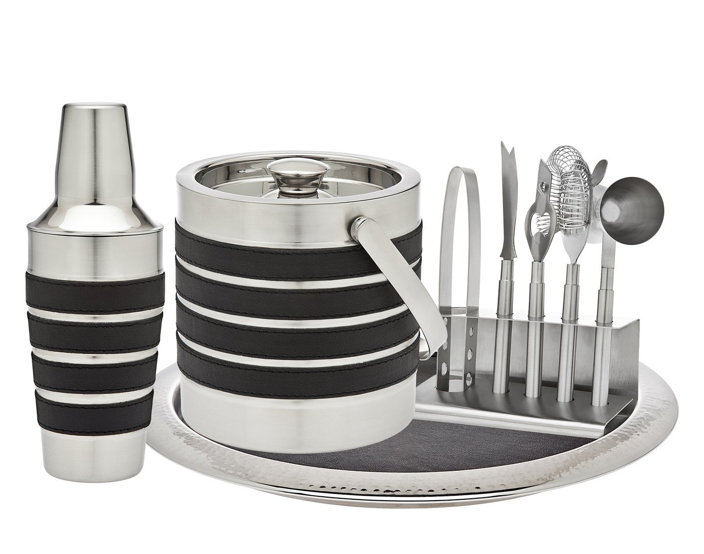 Amazon.com: Godinger Silver Art Modern Stripe 7-piece Leather