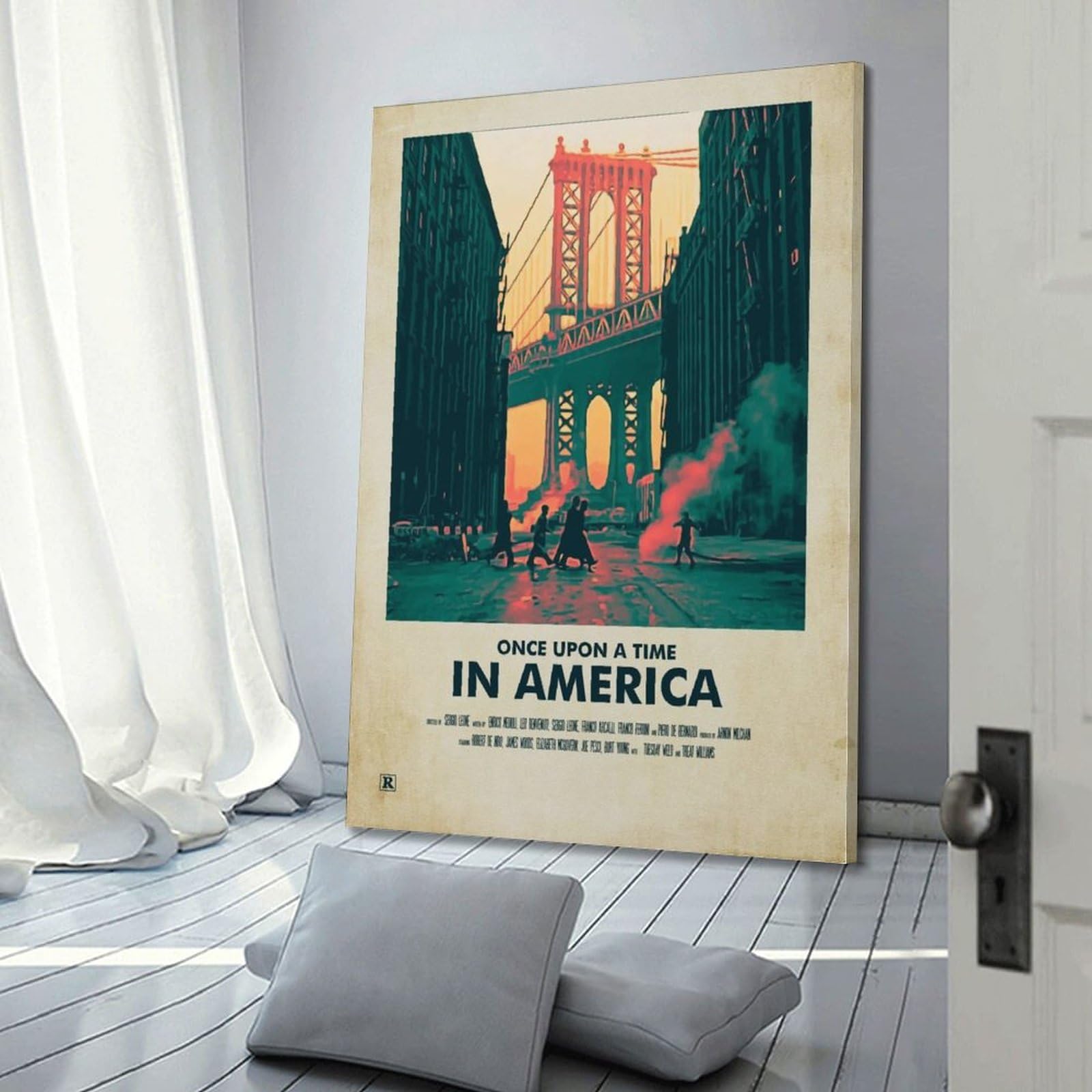 Toile Peinture sans Cadre Once Upon A Time in America Film Starring Cover Images Décoratif Toile Murale Art Salon Affiches Chambre 60x90cm