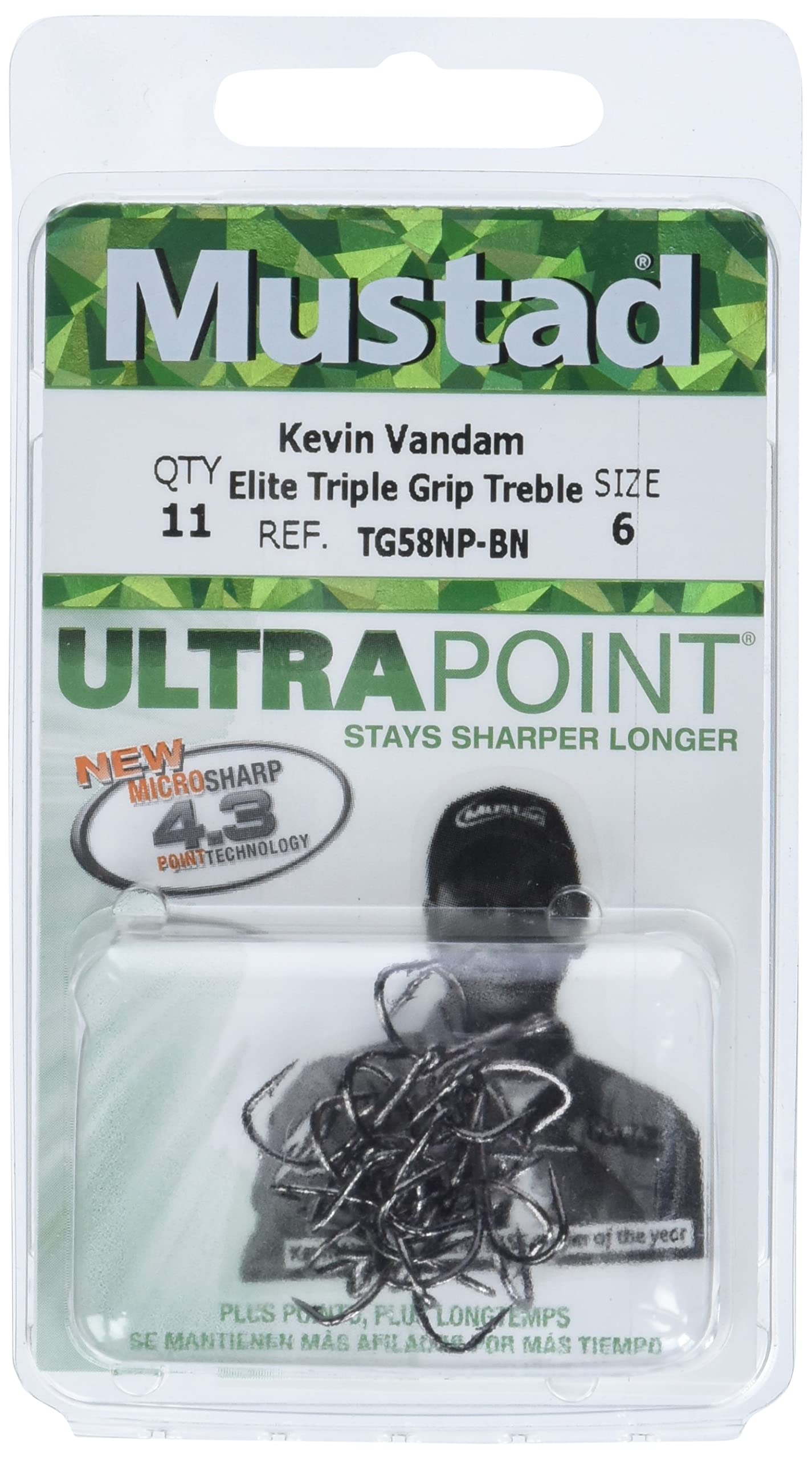Mustad KVD Elite Triple Grip Treble, Forged - Black Nickel 4 - Image 4