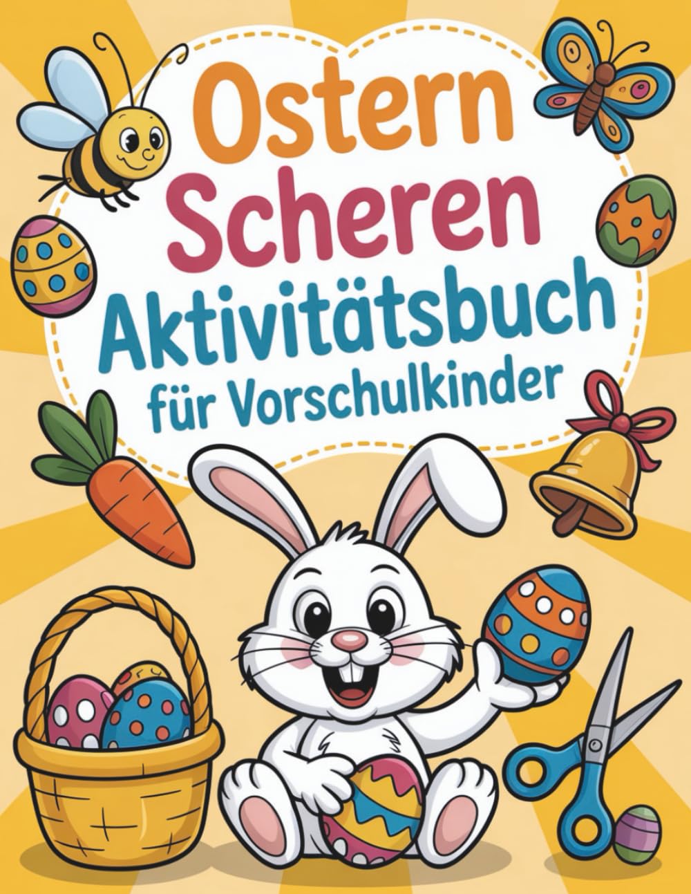 Ostern Scheren Fähigkeiten Aktivitätsbuch Für Vorschulkinder: Schneiden, Lernen und Spaß haben mit fröhlichen Ostermotiven