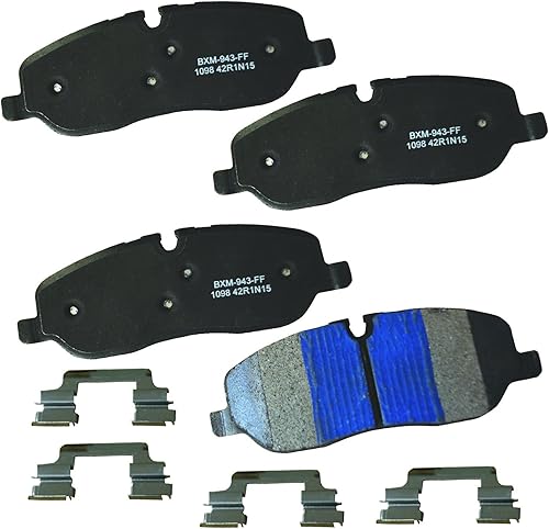 Vista 199 de Bendix Premium SBM8 - Pastillas de freno semimetálicas Premium para modelos seleccionados Buick Special, Camaro, Corvette, Phaeton, Olds F85, Vista