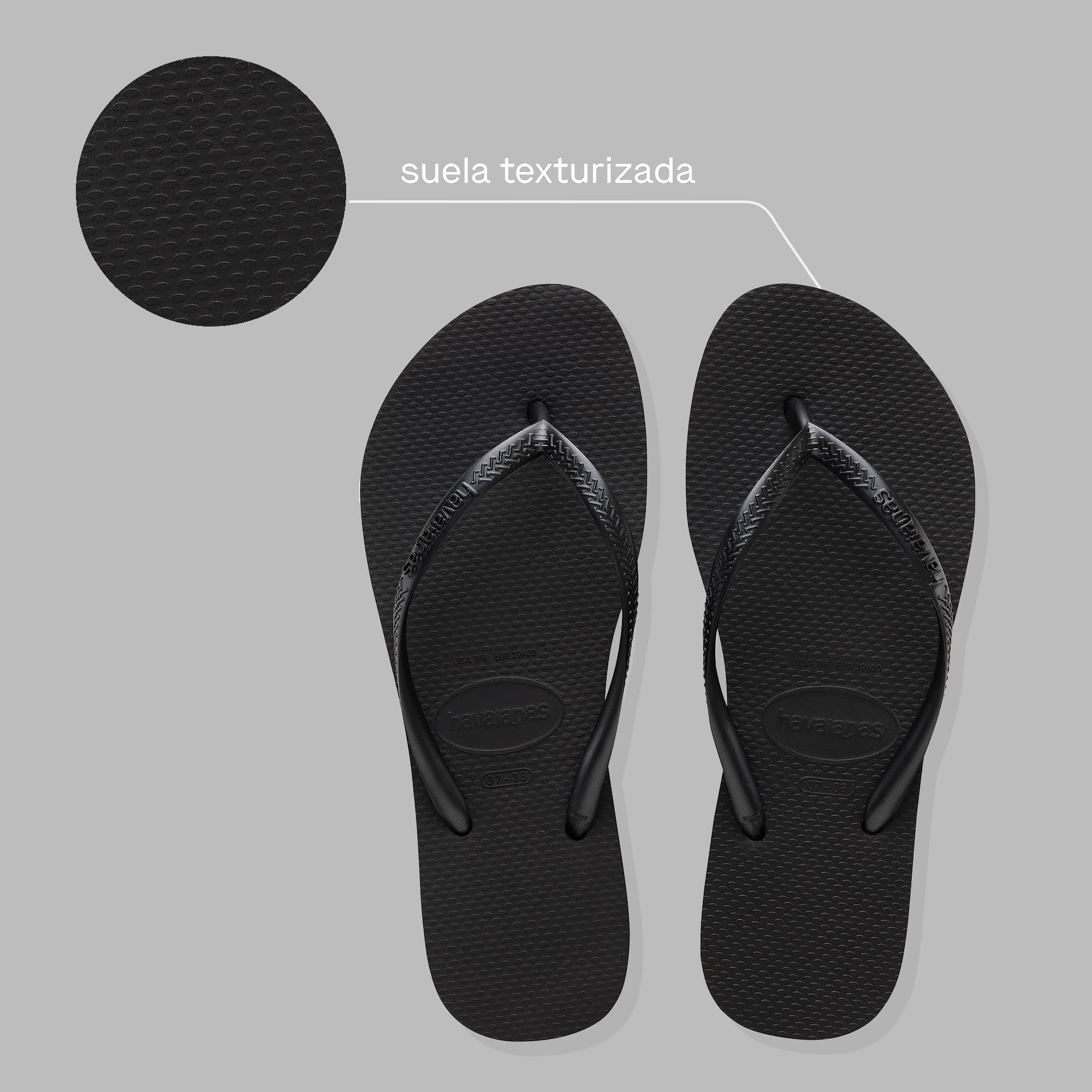Havaianas - Slim Flatform, Chanclas Elegantes, Duraderas y Versátiles, con Plataforma de 2,5 cm, Tiras Finas, Mujer