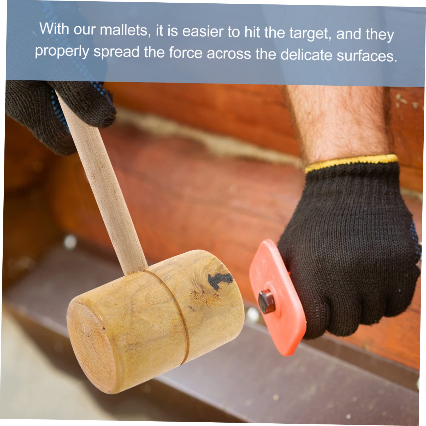 Mipcase Professional Woodworking Mallet Slip Solid Hammer for Carving Home Decoration Factory Use Durable Rosewood with Comfortable Grip High Strength and