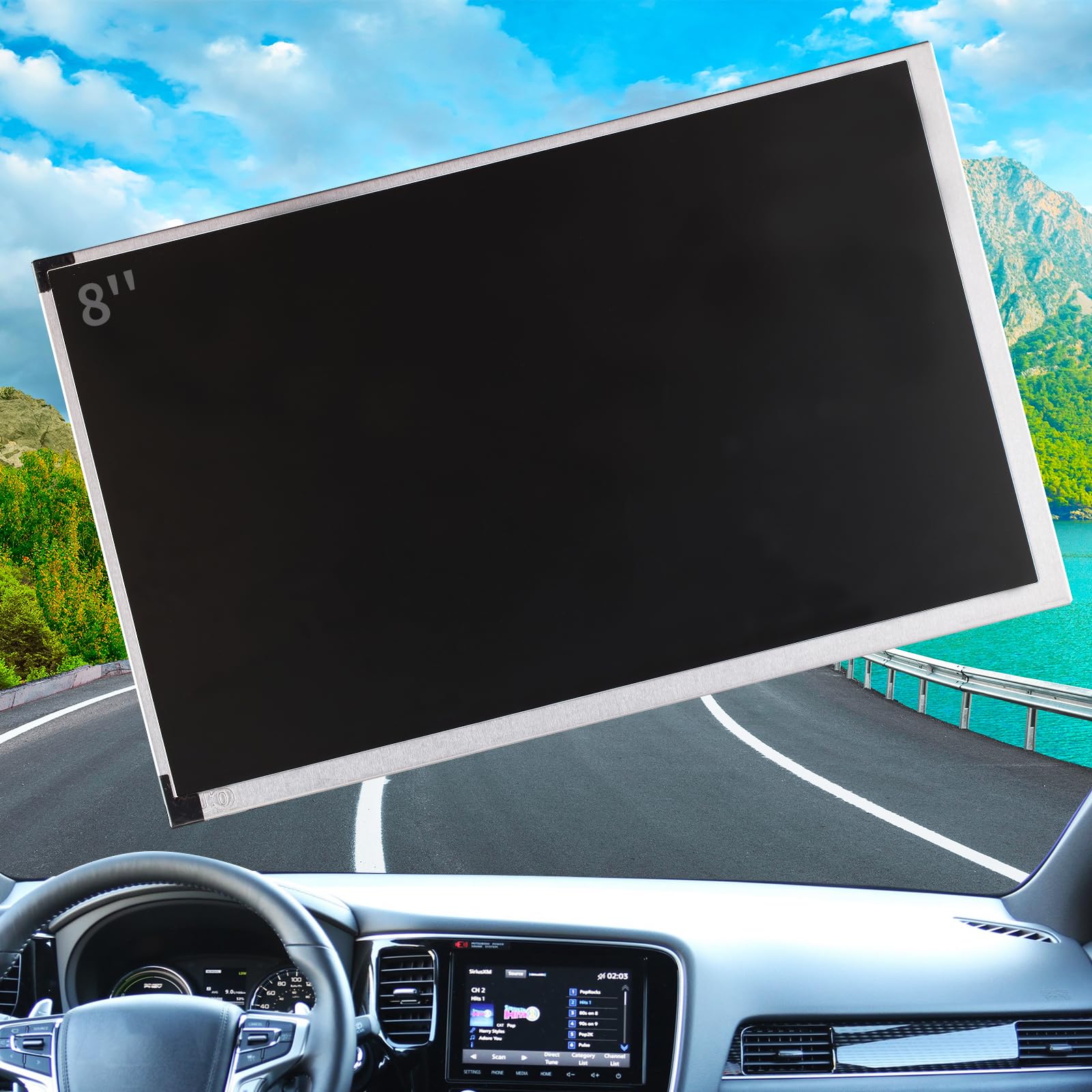 TsuperU Écran LCD de rechange 8" pour Mitsubishi Outlander Sport PHEV SP SE Touring SEL édition limitée LE GT ES 2019 2020 2021 (LCD sans numériseur)