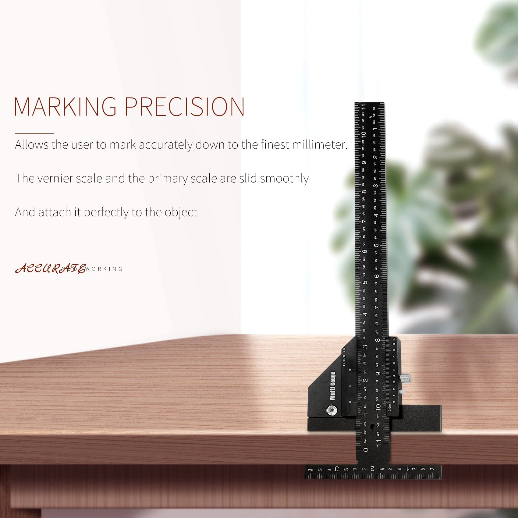 Calibro Per Sega Da Tavolo Belupai - Accessorio Per Lavorazione Legno, 450 Mm, Alta Precisione - Foto 7