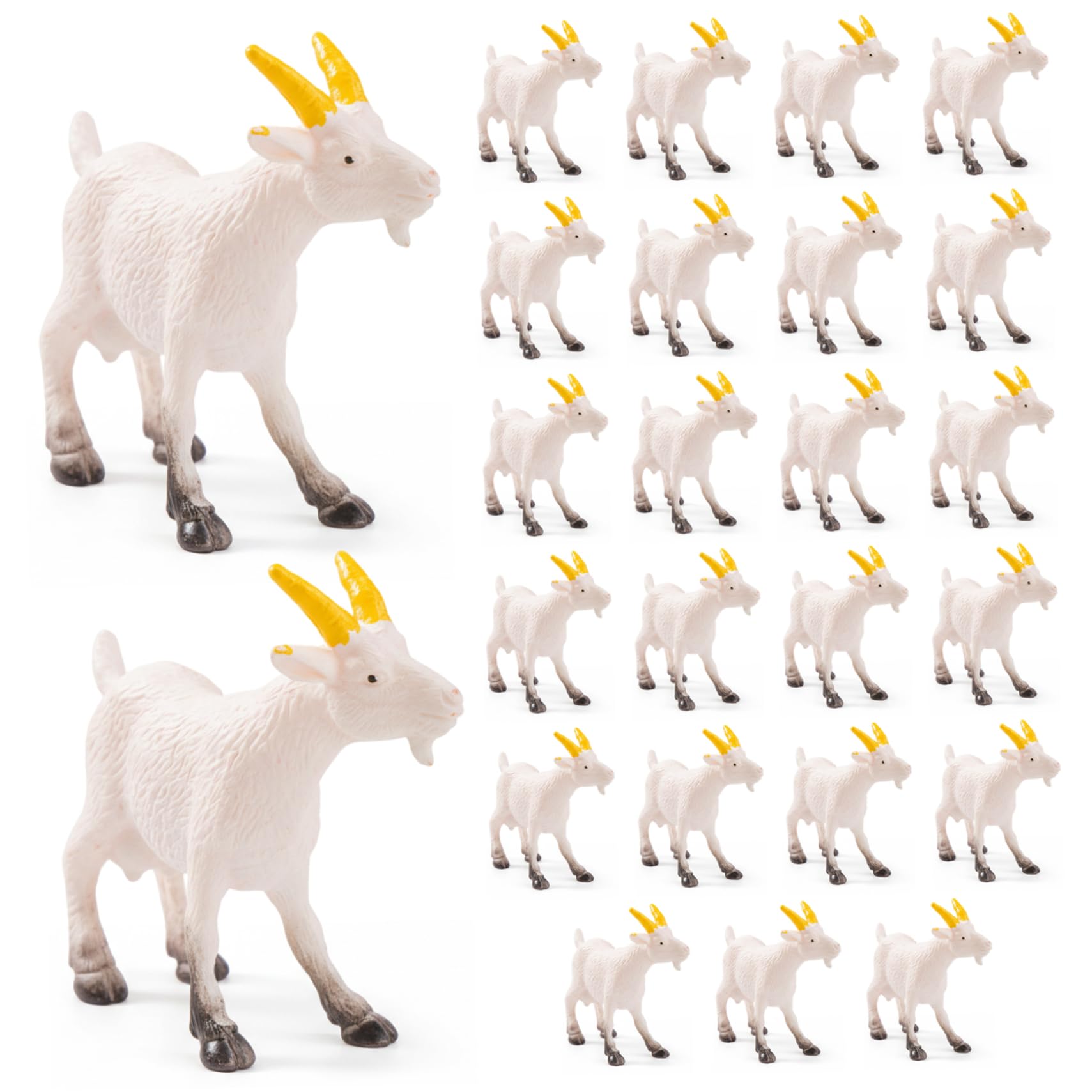 Figurines de chèvre miniatures pour décorer un jardin de fées fait main