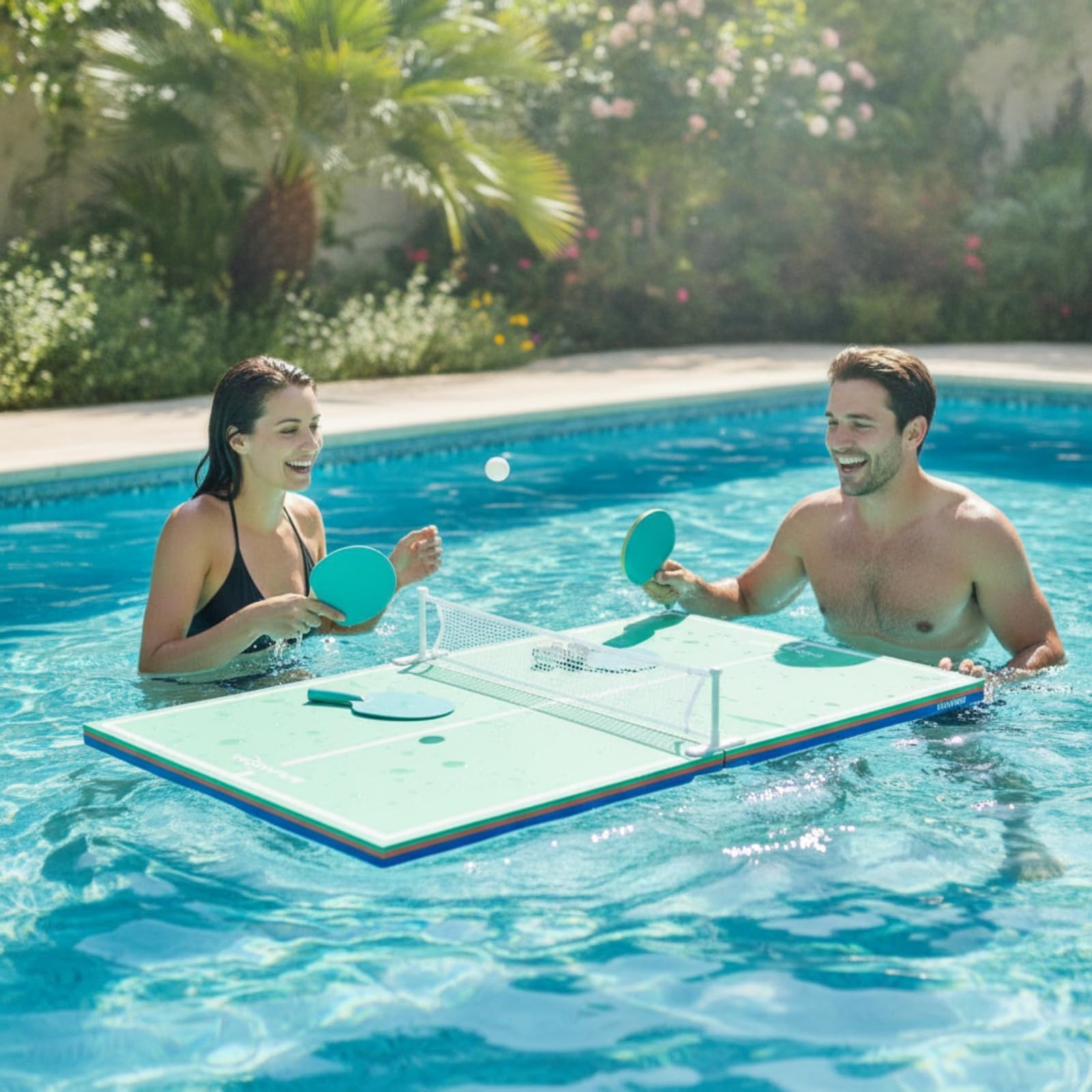 Qianly Tavolo Tennis da Tavolo Pong Pieghevole | Leggero, Stabile, Tavolo tennis da tavolo Pong con Rete, per Giardino, Bambini