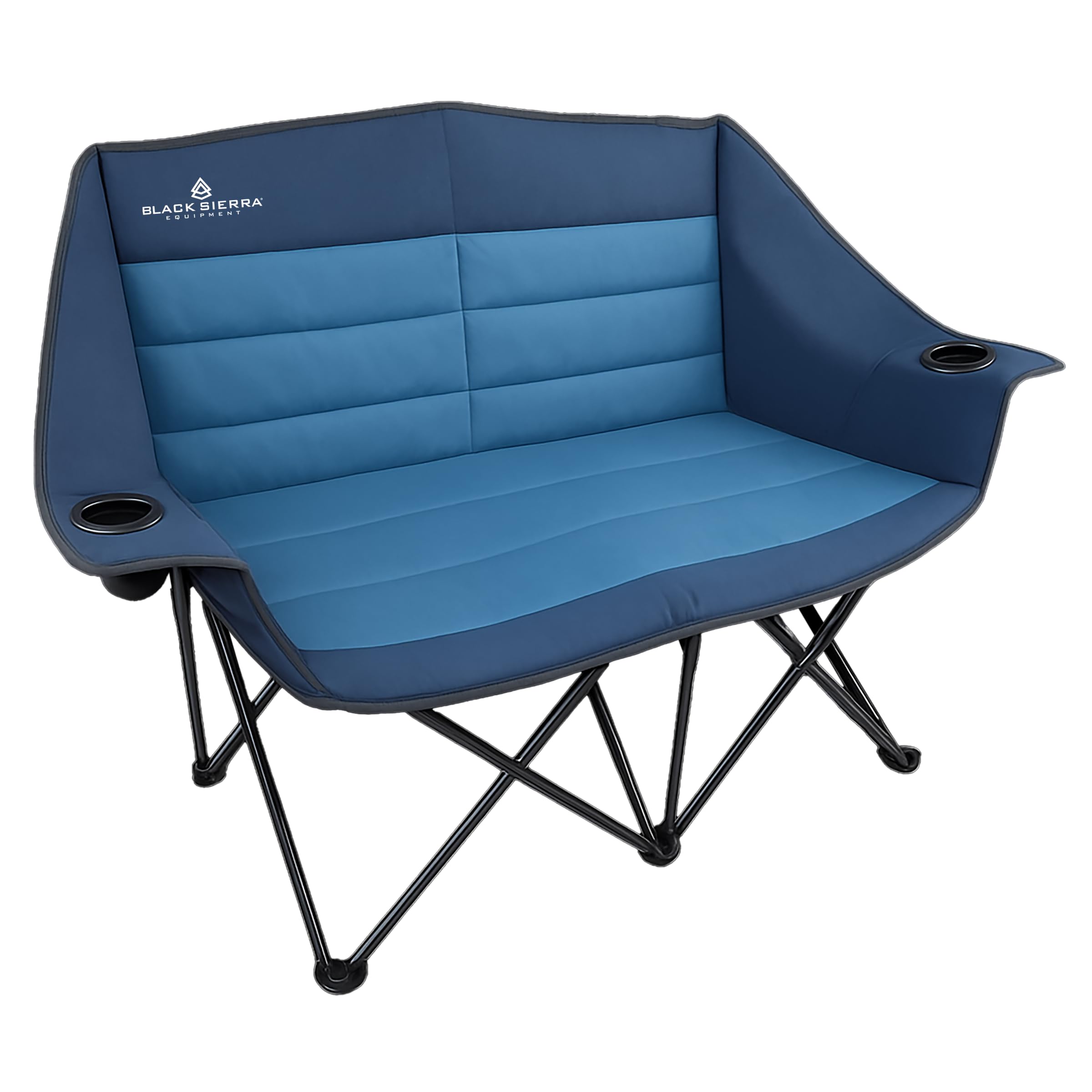 Amazon.com : Black Sierra Double Padded Folding Camping Chair