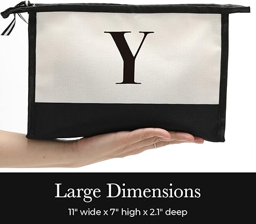 Vista 54 de Monogrammed for Women Initial bridesmaid gifts, Personalized monogram Monogram Cosmetic Bag,Travel Makeup Bag Suitable for Wedding weekend Beach