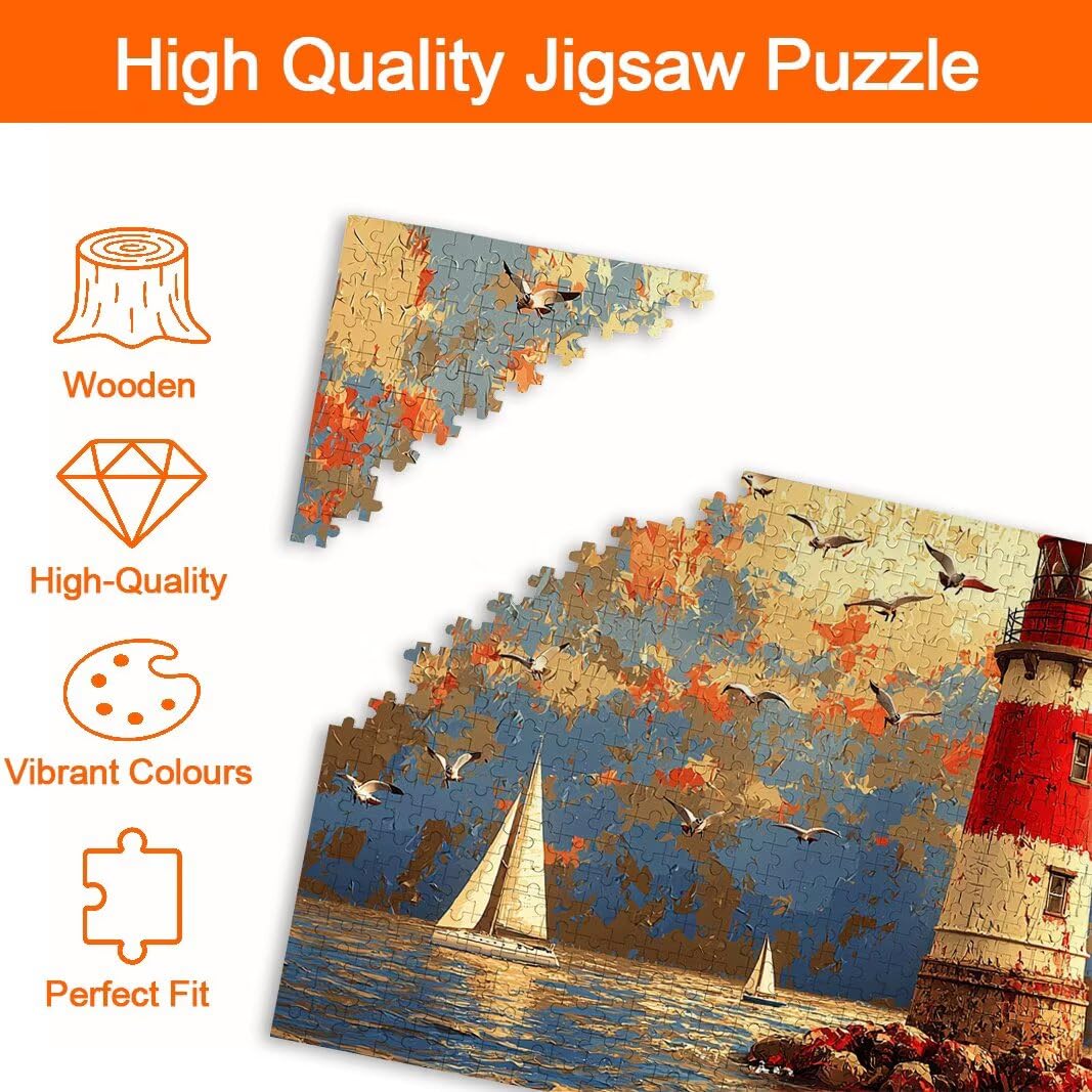Puzzle 2000 Pezzi, Puzzle Faro, Misura: 100x71cm, Regalo Donna/Uomo -9015