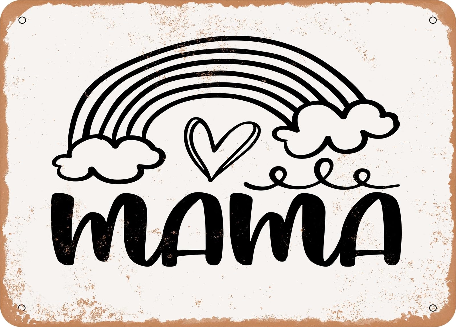 Miaomansenstore Metal Sign - Mama - 8 - Vintage Look Sign Home Decor