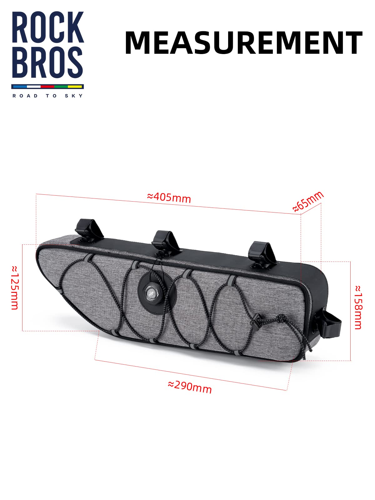 ROCKBROS Sacoche de cadre de vélo étanche pour vélo - Série Road to Sky