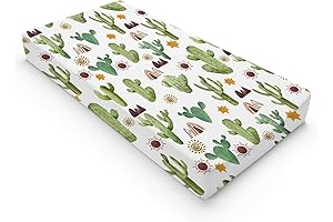 Green Cactus Changing Pad Cover