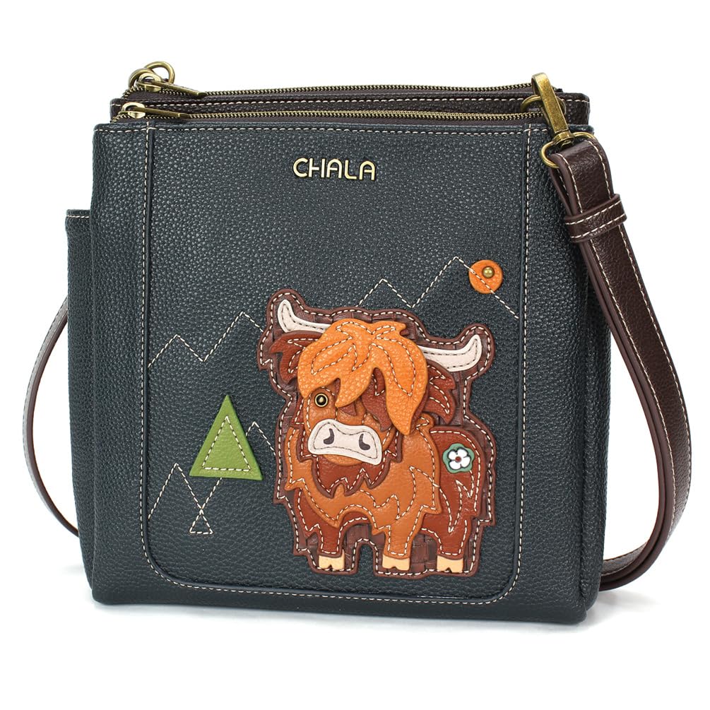 CHALA Merry Messenger RFID Protected Women Faux Leather Shoulder Purse with Adjustable Crossbody Strap