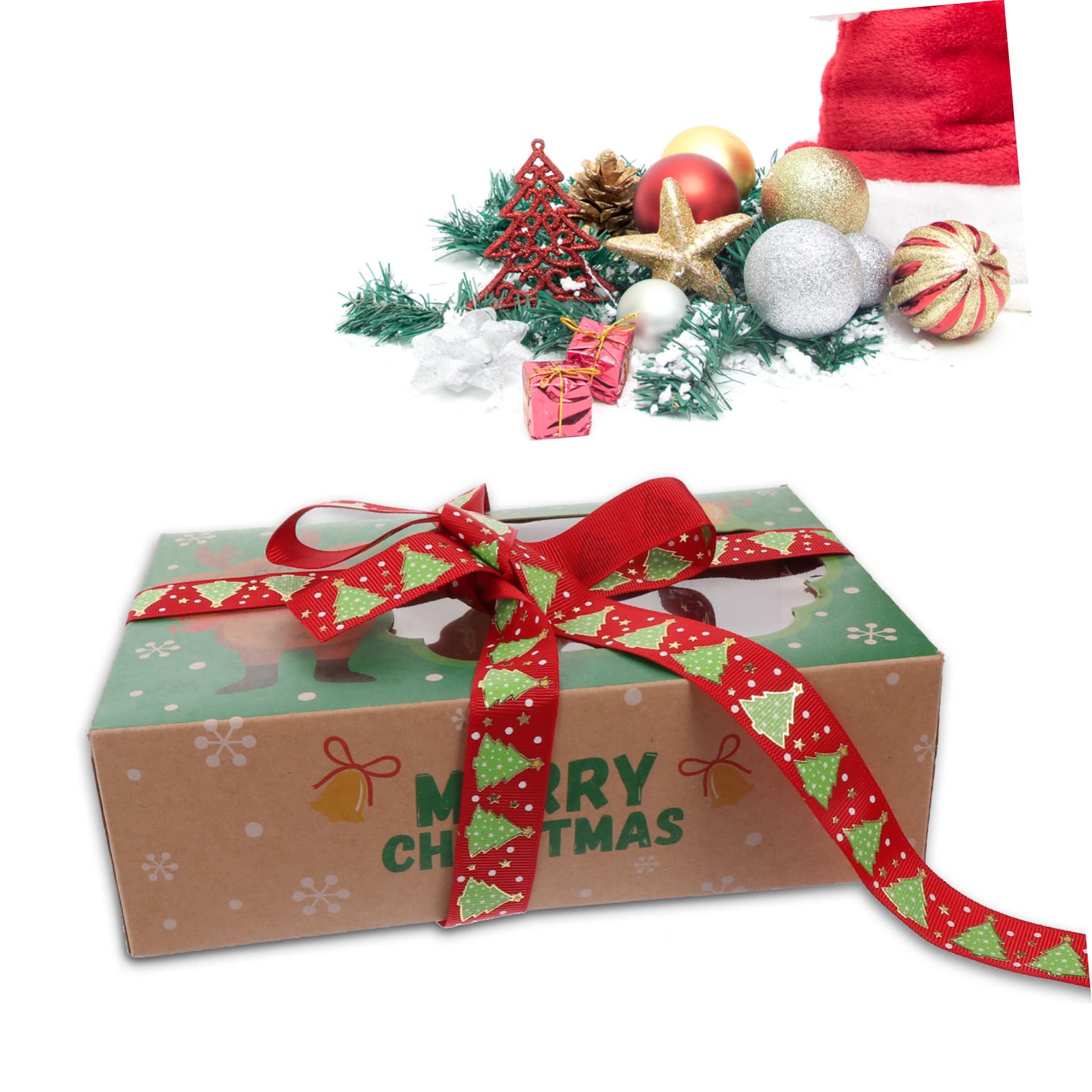 Angoily 36 Stck. Teiliges Geschenkband Weihnachtsband mit Goldprägung Bedruckte Schleifenbänder für Geschenkverpackung Hochzeit Party und Weihnachtsdekoration