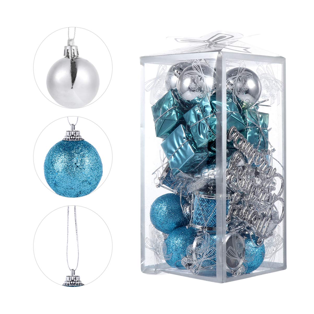 Campana a mano, campanelle, campanelle for la casa, 1 set di 32 pezzi Ciondolo for albero di Natale Decorazione da appendere Albero di Natale Ciondolo Sfere Campane Mini tamburo for la casa Albero di