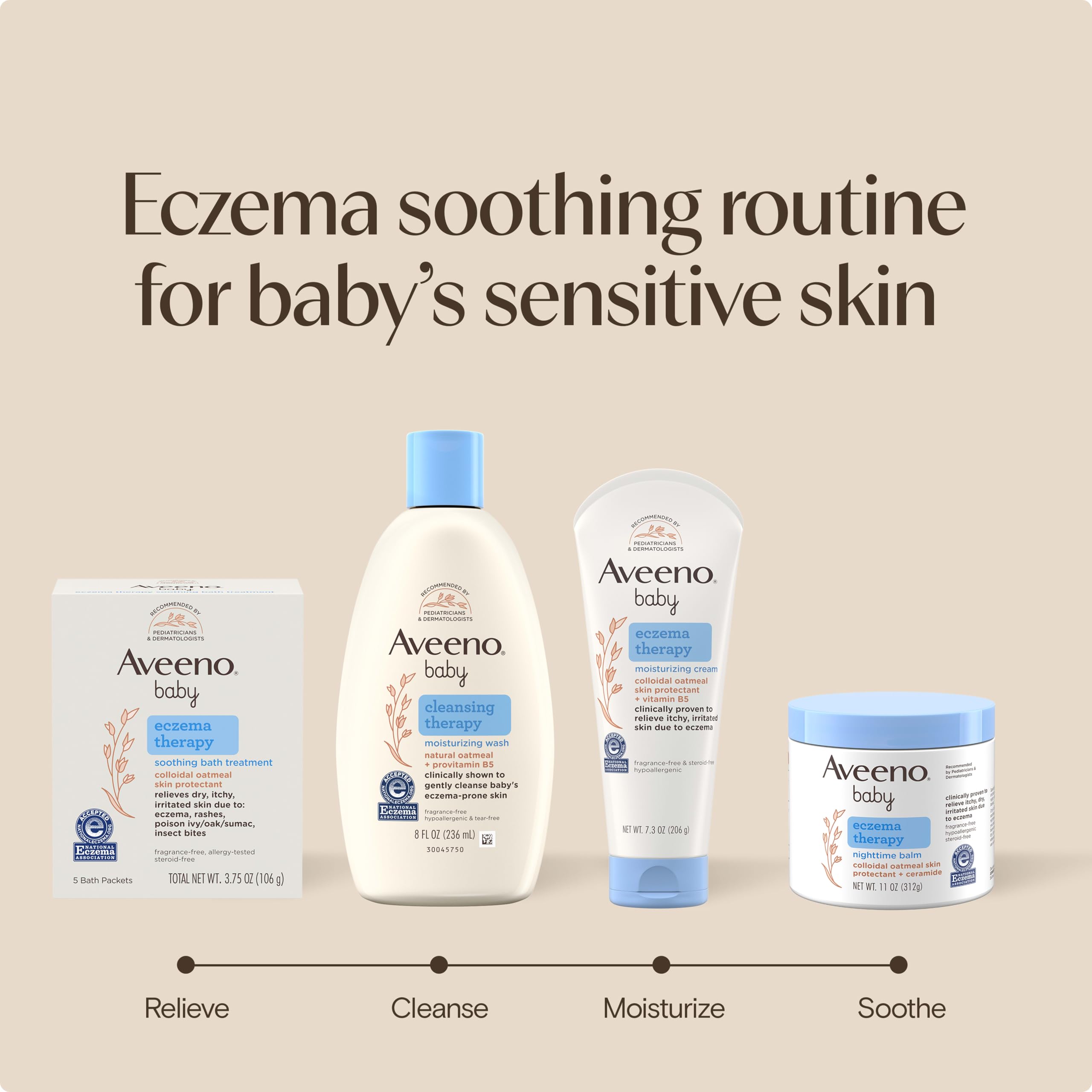 Aveeno Baby Eczema Therapy Nighttime Body Balm, Hypoallergenic, 11 oz — Amazon image 8