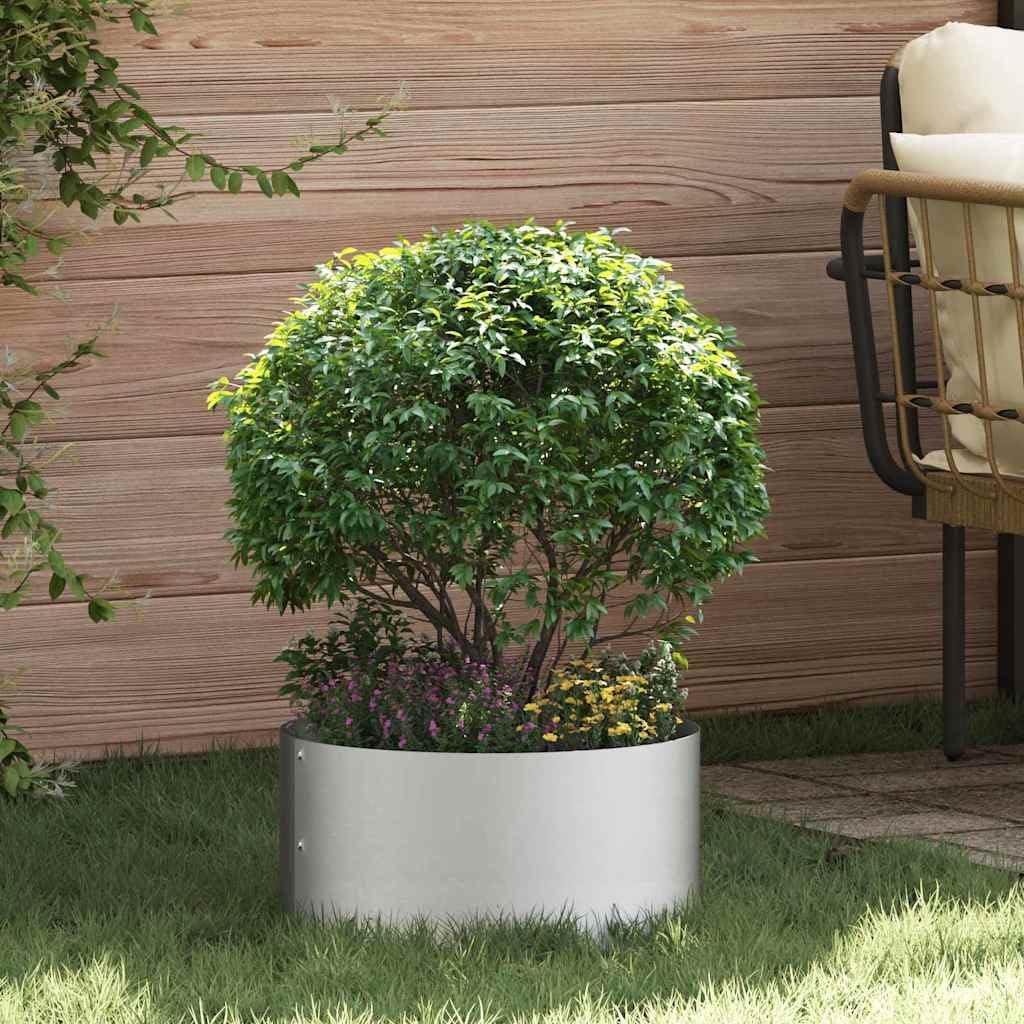 Pflanzenring 5 STK. Silber 40 x 40 x 20 cm Edelstahl Garten Robust