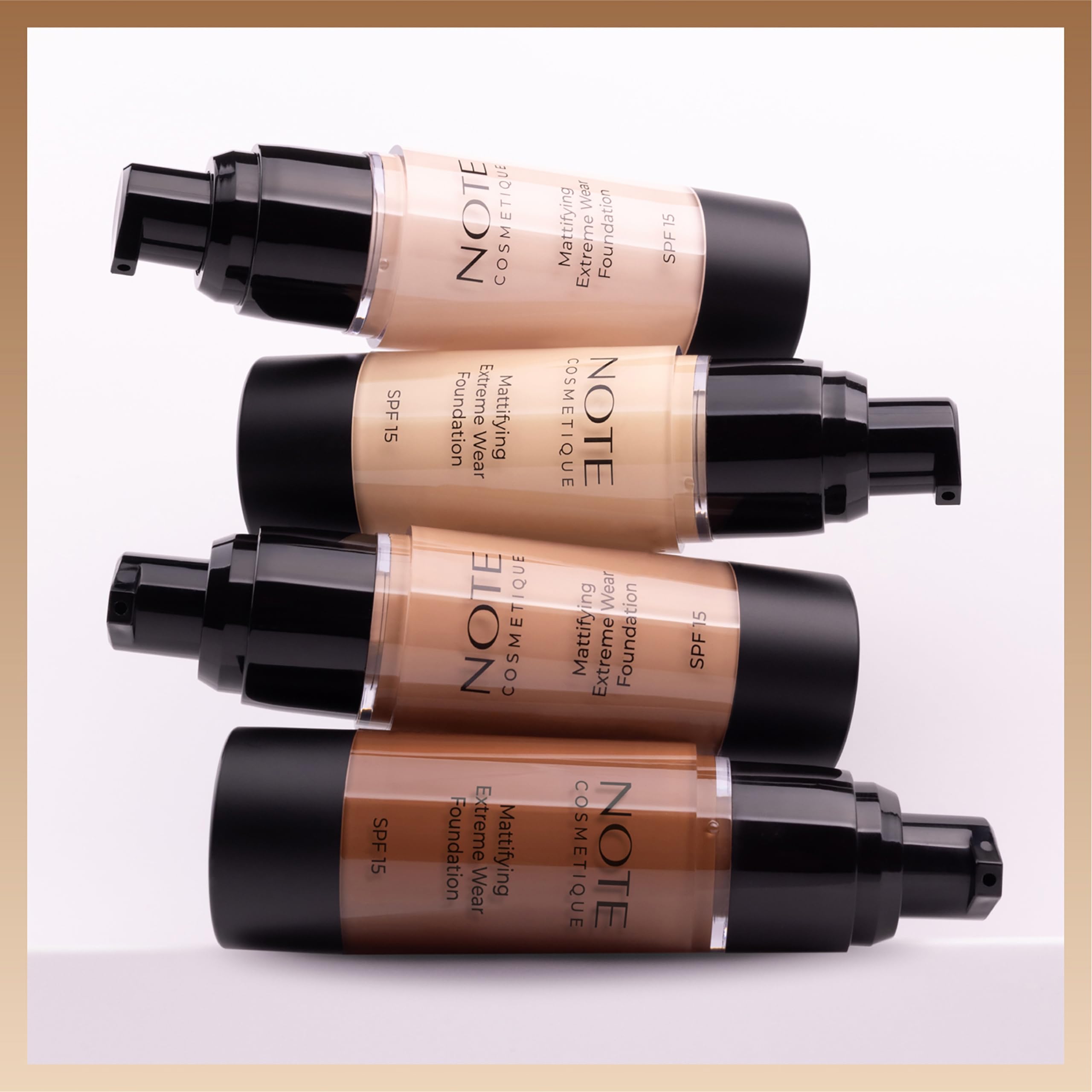 NOTE COSMÉTIQUE - Mattifying Extreme Wear Foundation | Base de Maquillaje Efecto Mate de Larga Duración | Protección SPF 15 | Para Todo Tipo de Pieles (02 Natural Beige)