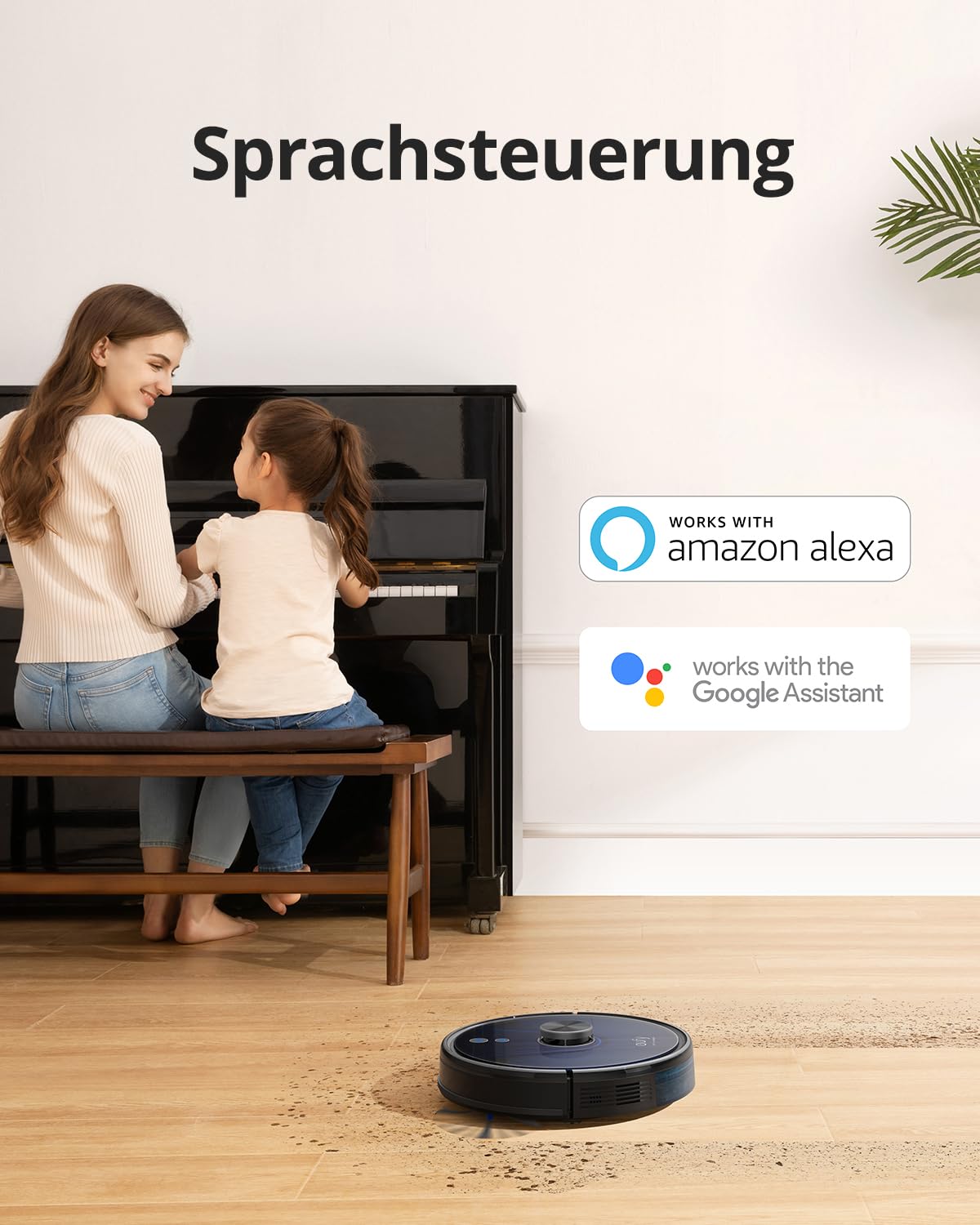eufy L35 Hybrid Robot aspirateur laveur 3200Pa Navigation Laser iPath cartographie multi-étages noir reconditionné