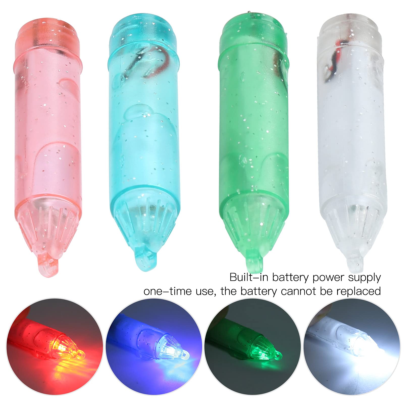 3 Lumières D'appât De Pêche LED étanches - Couleurs Changeantes, Clignotantes, Pour Attirer Les Poissons