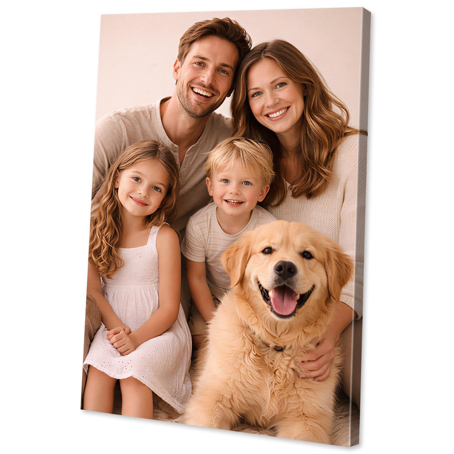 Impresión en lienzo personalizada de 60 x 120 cm, impresión fotográfica personalizada con marco de lienzo de bricolaje, póster personalizado para familiares, amigos, mascotas, regalo de cumpleaños