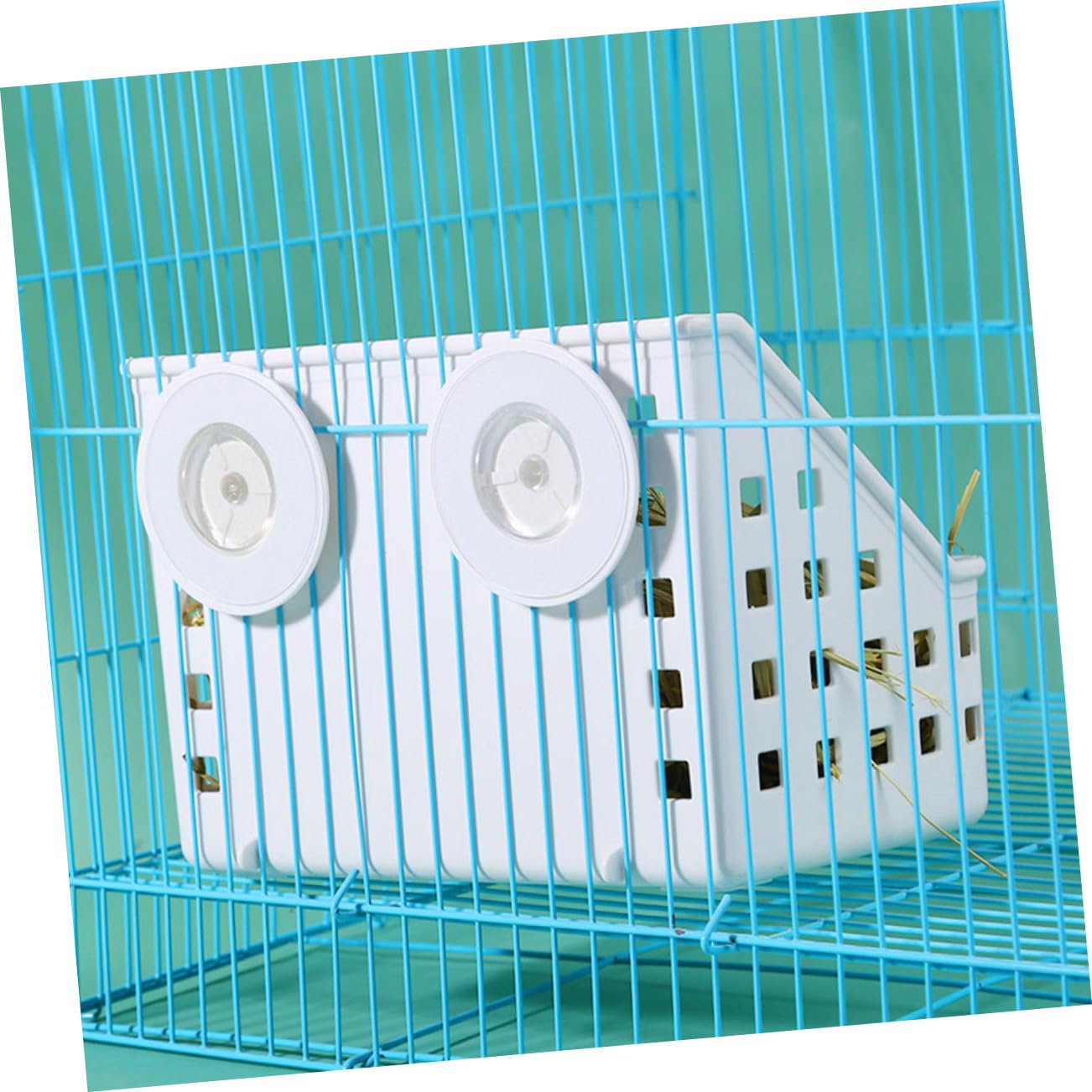 Râtelier à Foin pour Lapin à Fixation par Ventouse, 2 Pièces | Lapin et Cochon D’inde, Plastique Blanc, Installation Facile, Usage en Cage