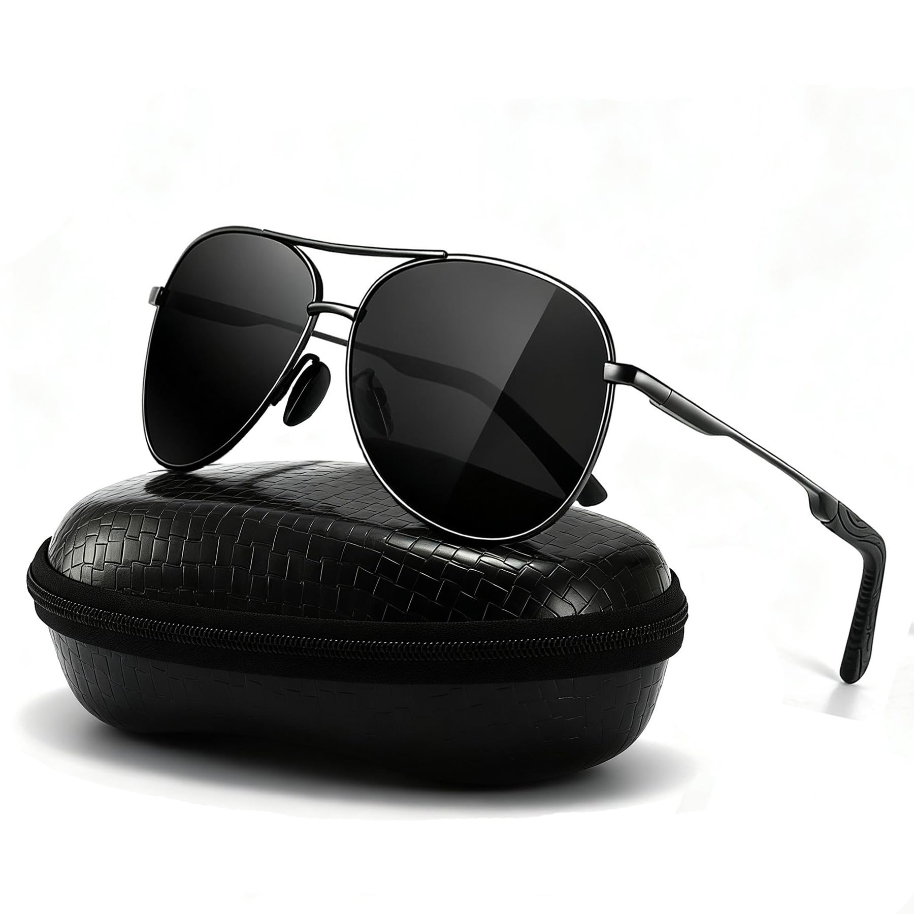DXRPO Gafas de sol polarizadas para hombre, unisex, polarizadas, para exterior, vintage, marco de metal, UV400