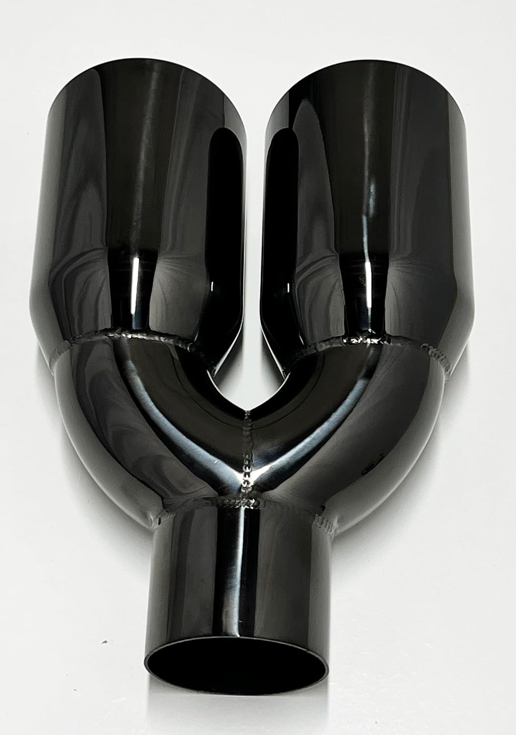 Exhaust Tip 2.50 Inlet Dual 3.50 Outlets 10.00 Long WDSW350010-250-BC-SS Slant Black Chrome Single Wall 304 Stainless Wesdon Exhaust Tip