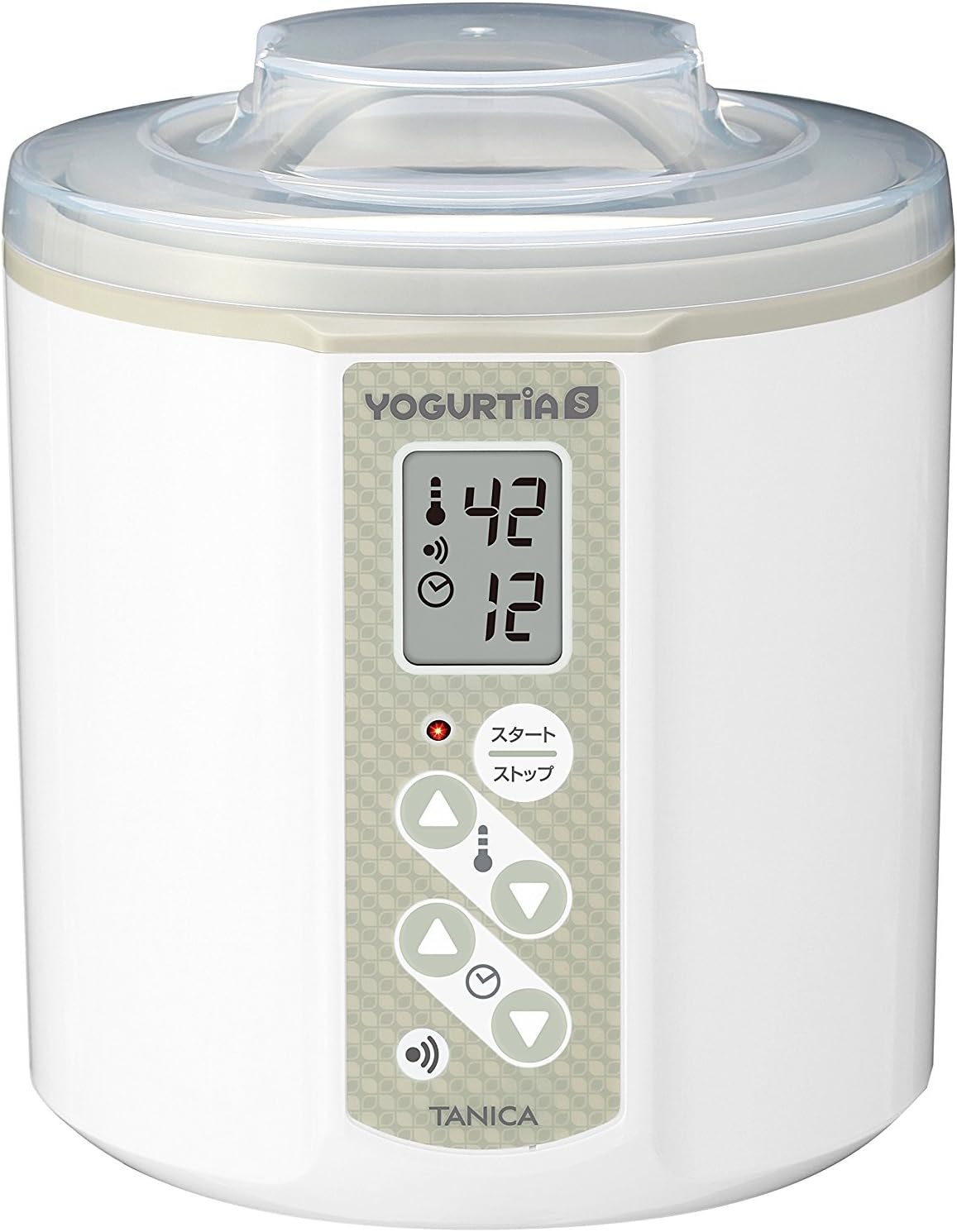 TANICA ヨーグルティアS ガラス容器セット (ホワイト) 温度調節(25～70