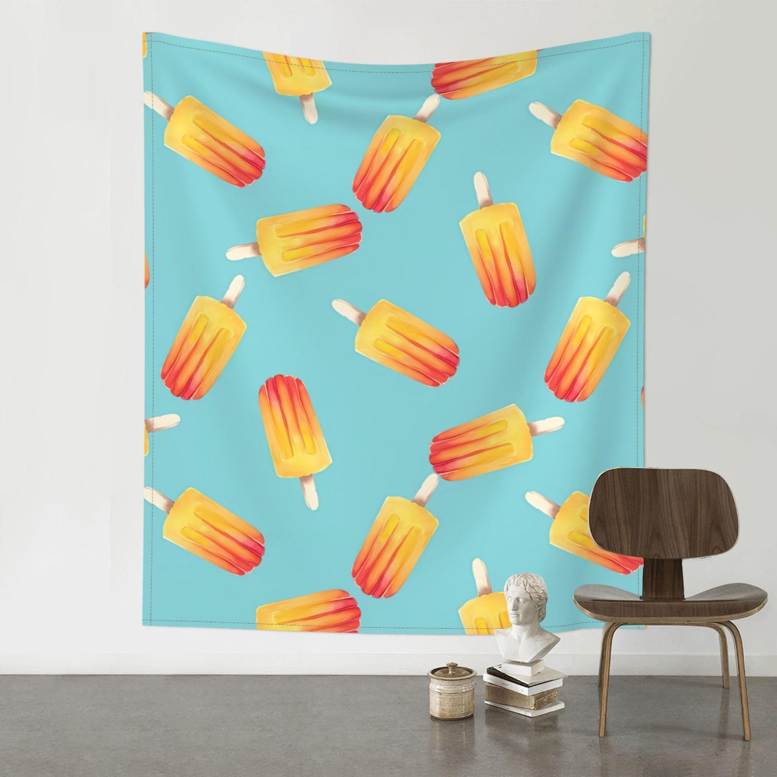 YYHWHJDE Popsicles Prints 60x51in Wall Tapestry – Boho Decor Throw Blanket for Bedroom, Dorm, Beach Cover, Picnic & More