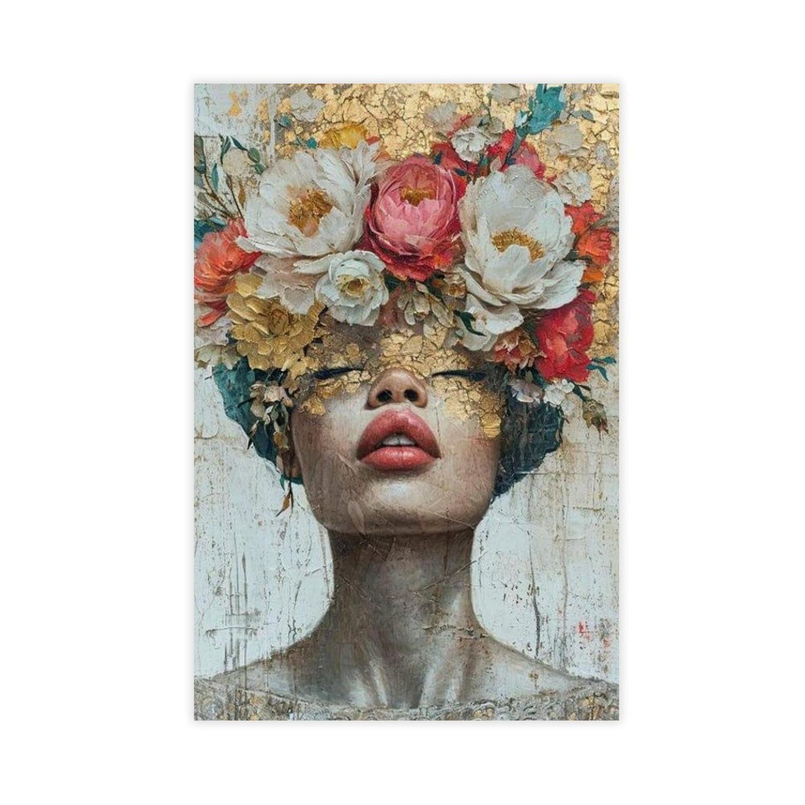 Utgn Blossom Crowned Dreams Floral Canvas Poster Bedroom Decor Landscape Decor Gift 20X30inch(50X75cm)