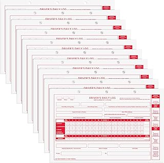 Weekgrat 10 Pack 2026 New Driver Daily Log Book 8.5" x 5.5" Log Book with Detailed Driver Vehicle Inspection Report Recap