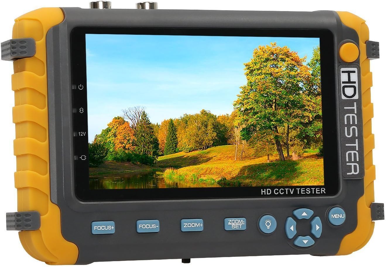 DiySecurityCameraWorld- 5 Inch CCTV Tester Monitor IV8W 8MP AHD 8MP TVI 8MP CVI CVBS Analog Security Camera Tester Video Monitor with PTZ Controller/UTP Cable Test/VGA HDMI Input