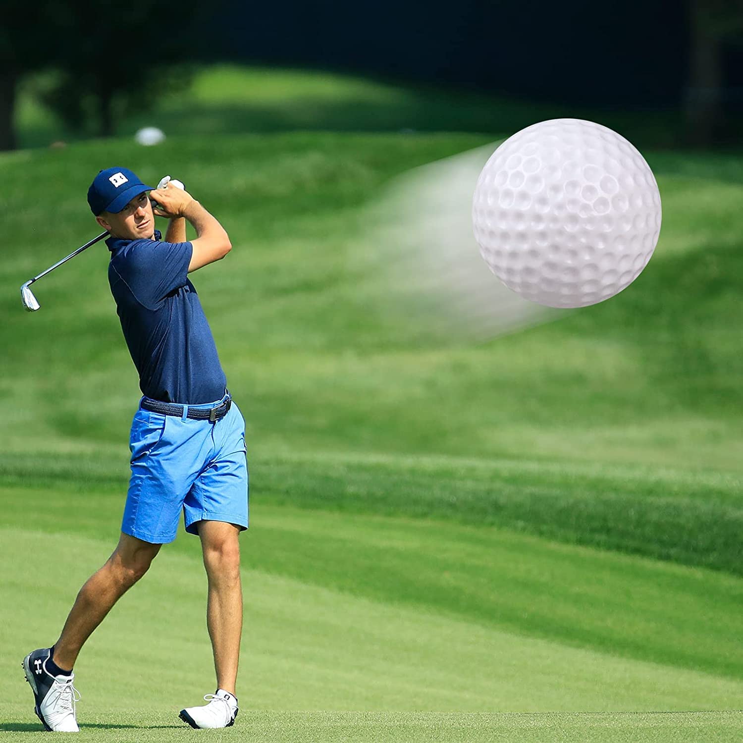 KOFULL Plastic Golf Balls 50/24 Pack Hollow Practice Balls for Indoor Outdoor Training