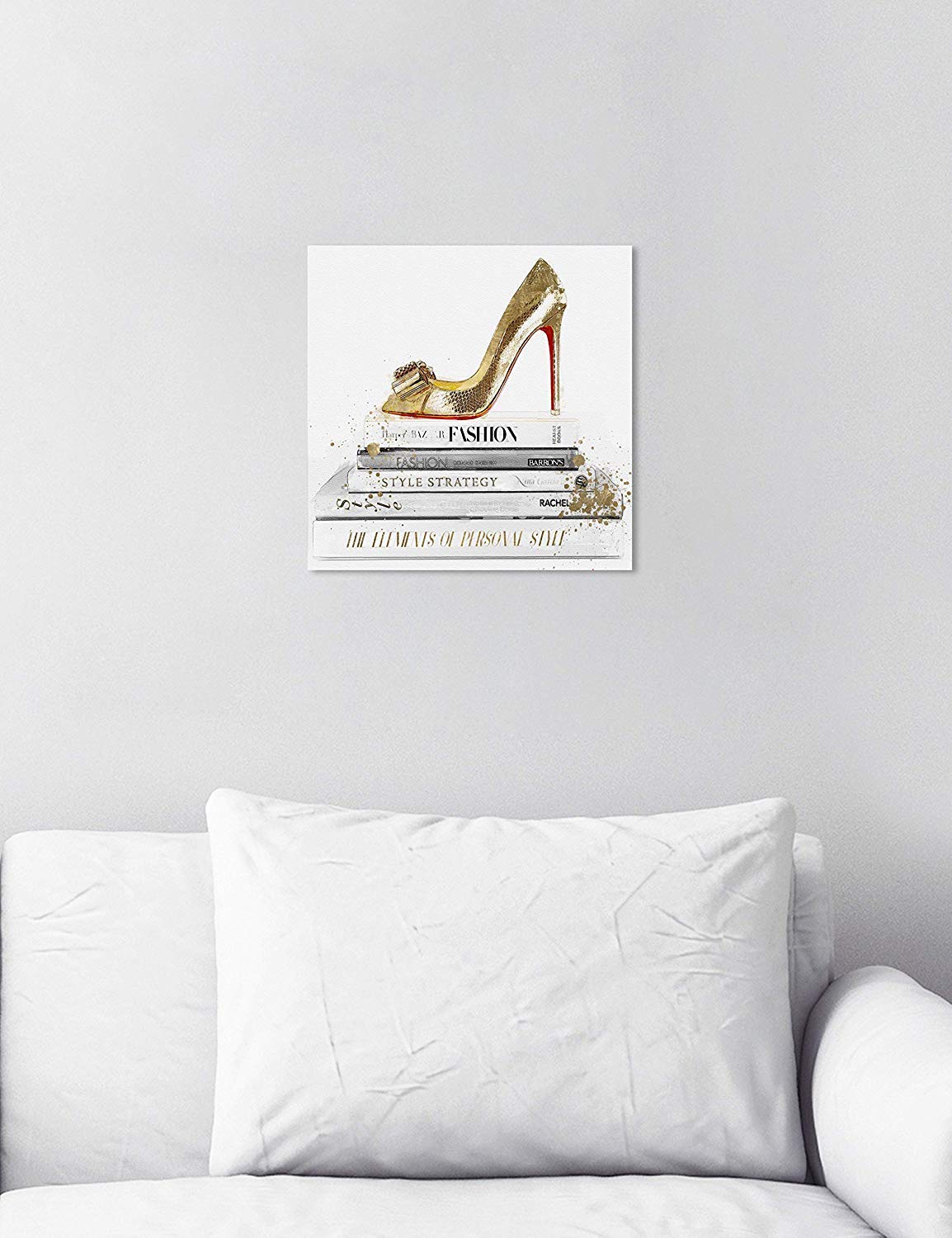 Amazon.com: Oliver Gal 'Gold Shoe and Red Sole' The Fashion Wall