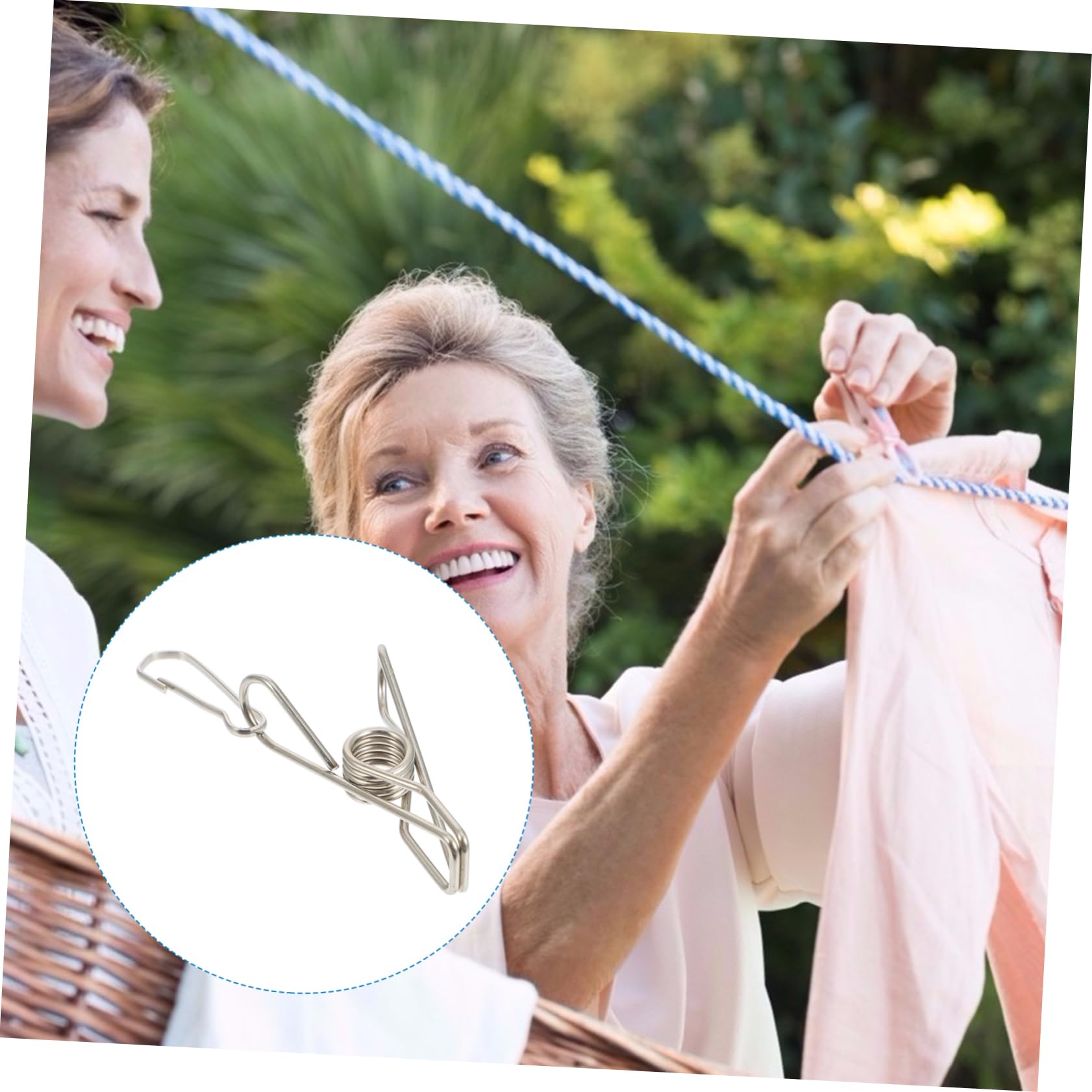 Pinzas de ropa de acero inoxidable para colgar en la ropa, 20 piezas de abrazadera de acero inoxidable resistente al viento, clip de acero inoxidable simple resistente al viento