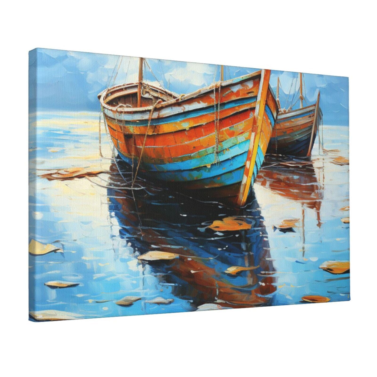 Toile murale moderne encadrée prête à accrocher tableau 45x30cm - 8